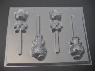 497sp Astronaut Animals Chocolate or Hard Candy Lollipop Mold